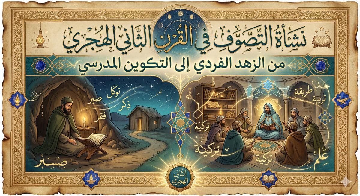 نشأة التصوف في القرن الثاني الهجري: من الزهد الفردي إلى التكوين المدرسي